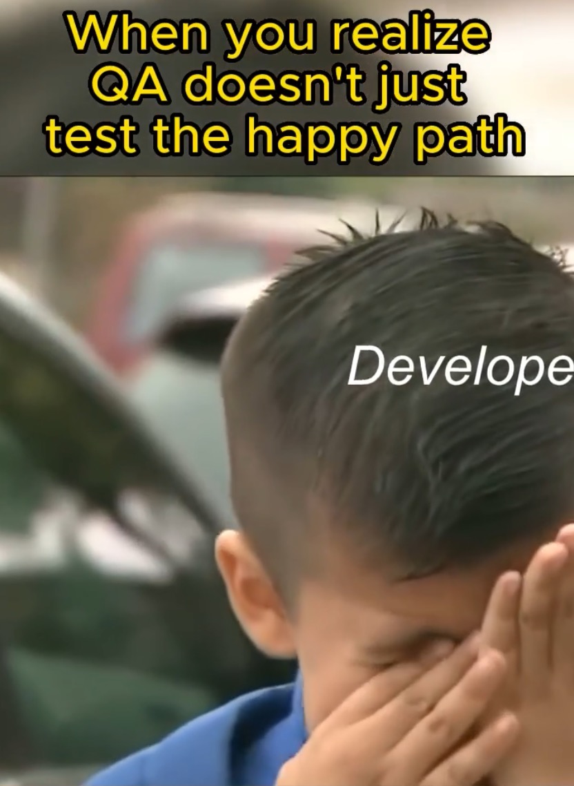 Happy Path crying developer