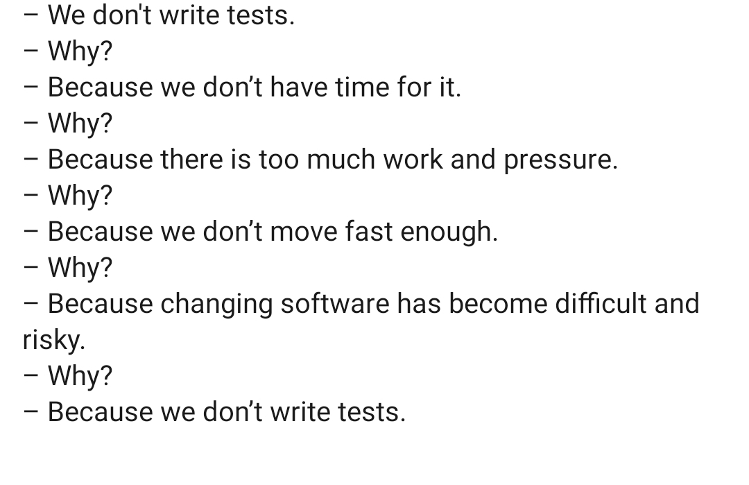We dont write tests We dont write tests