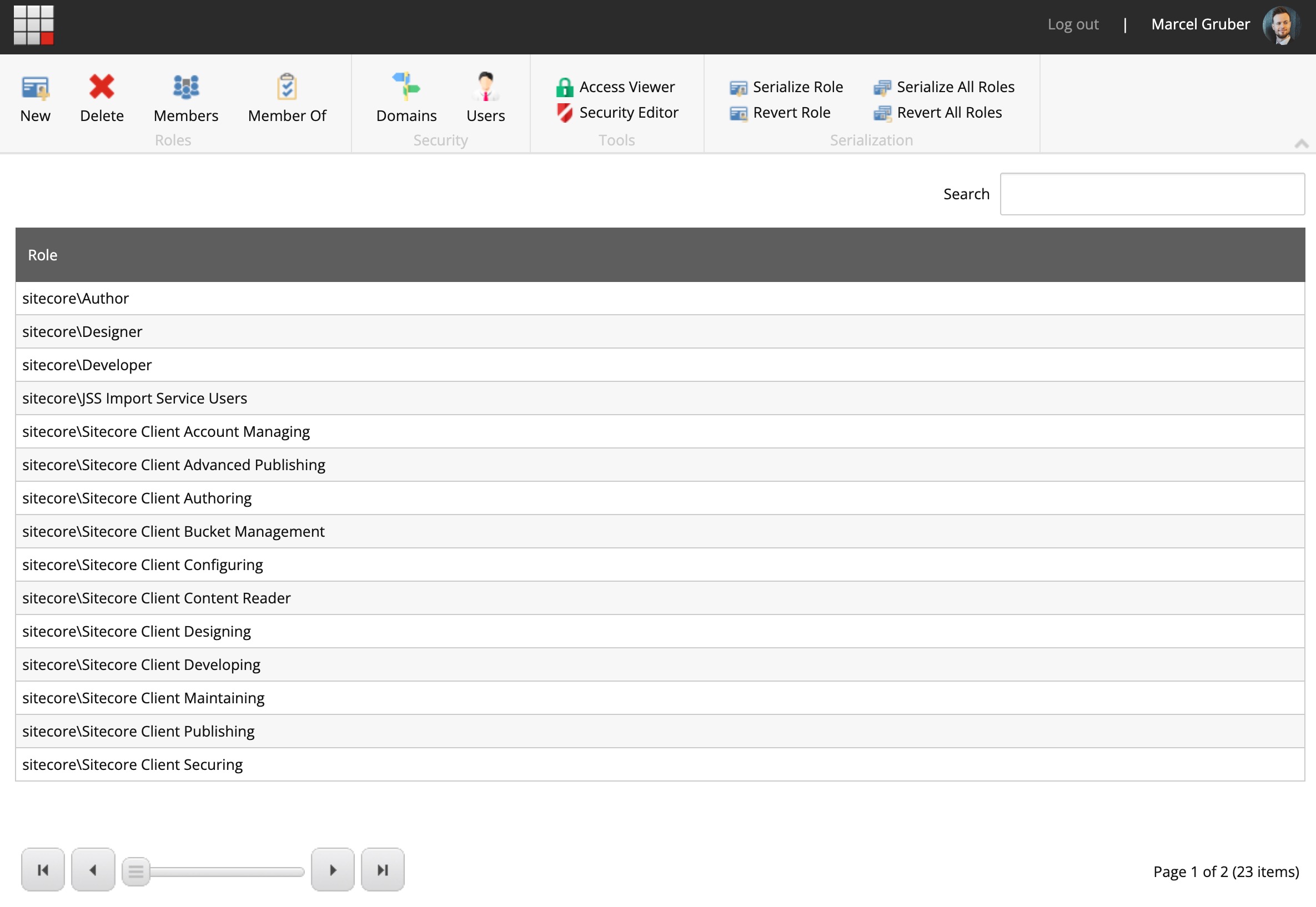 Classic Role Manager UI