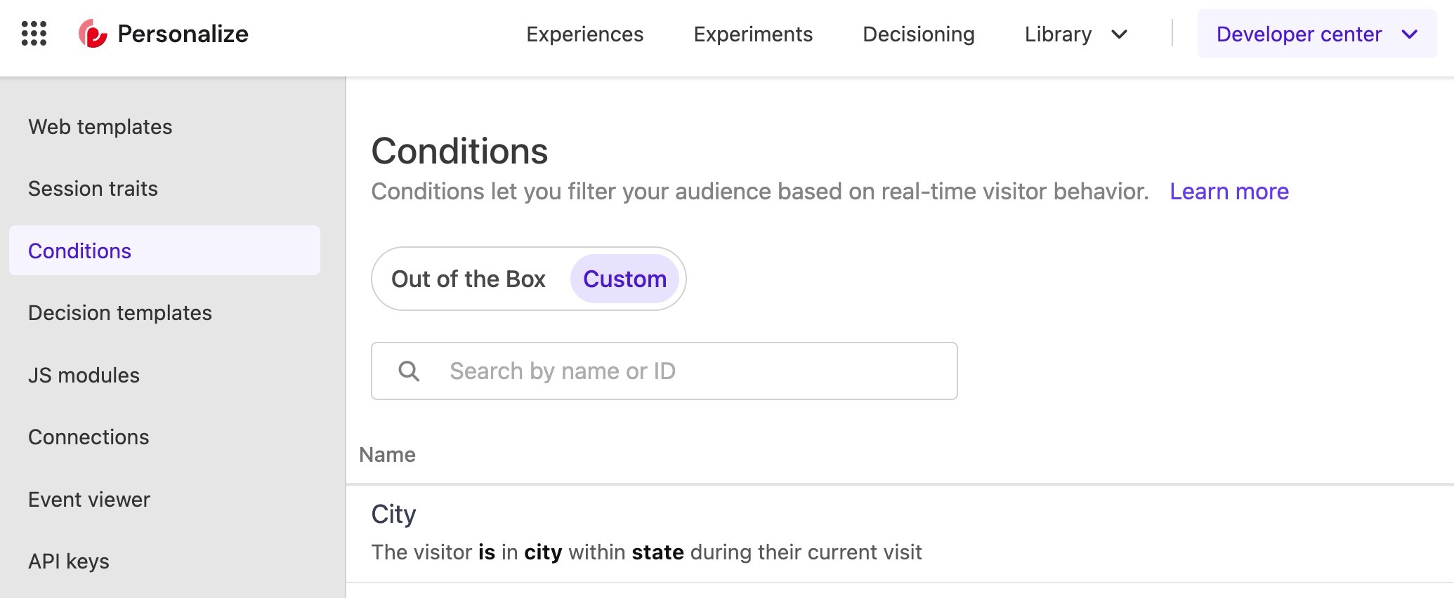 Personalize Custom City Condition