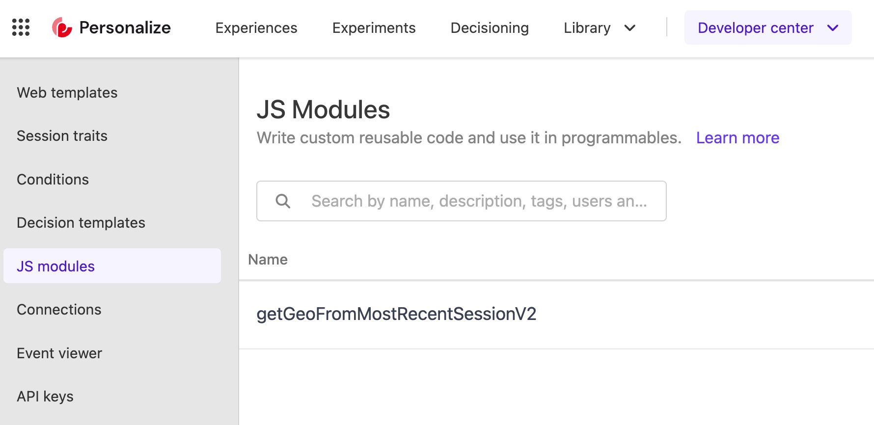 Personalize Custom JS Module