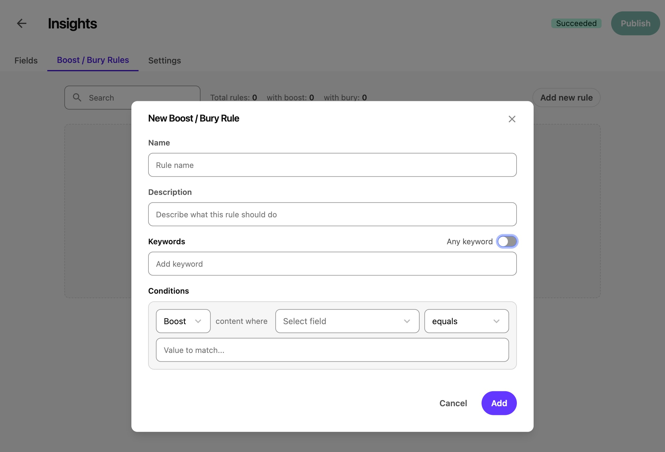 Search Sources Edit Boost/Bury Rules