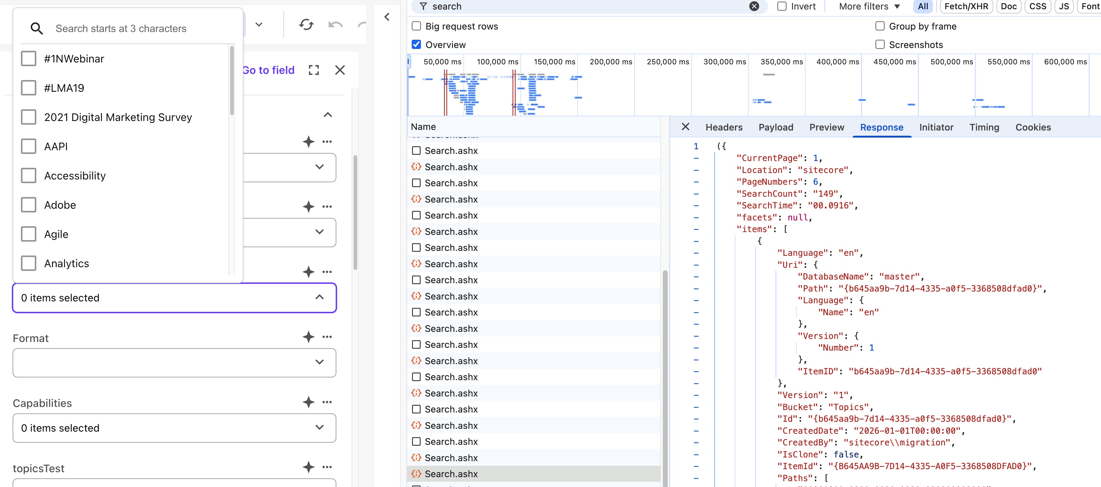 Working Multilist with Search field with options sorted alphabetically